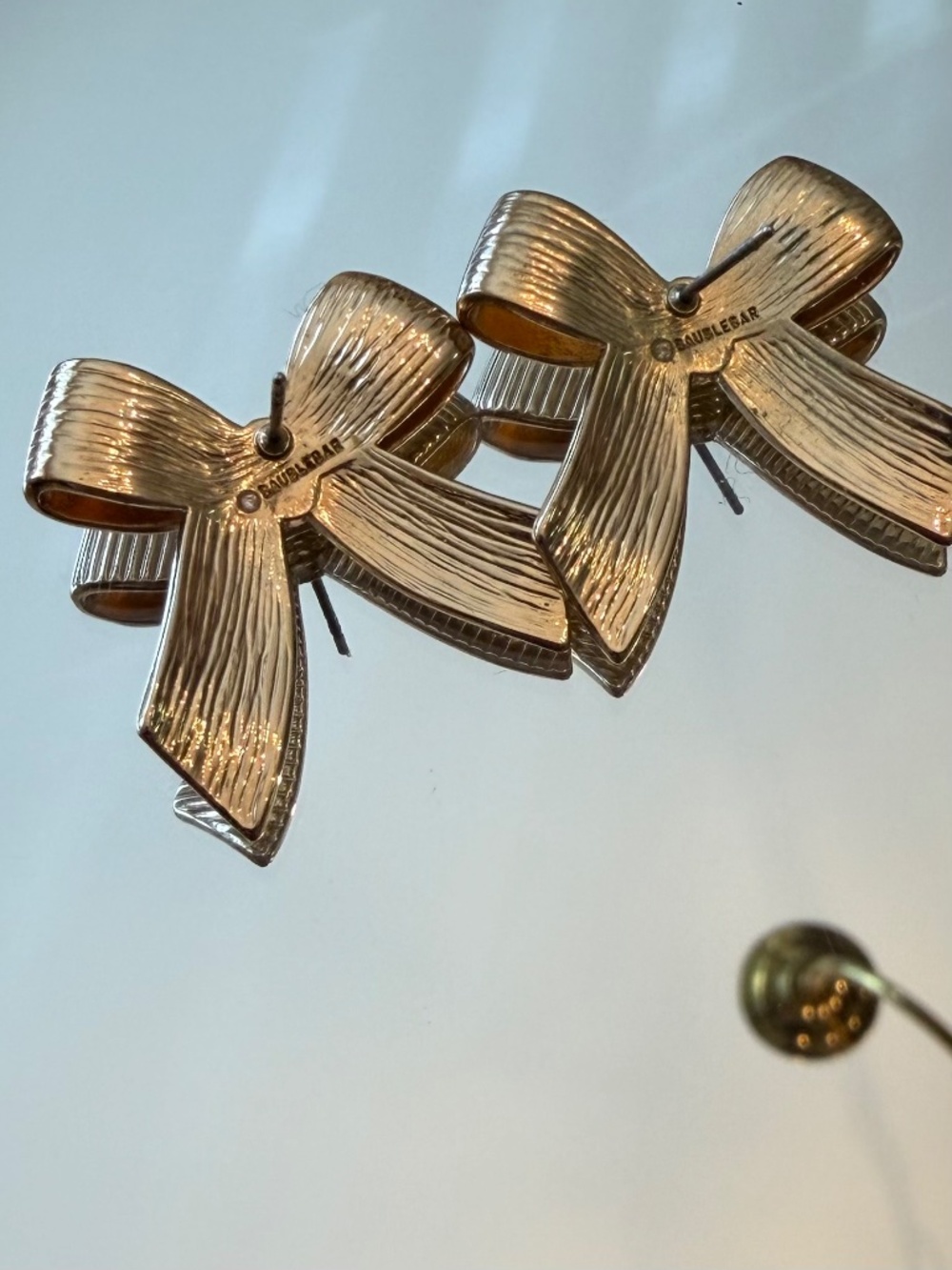 BaubleBar Gold Bow Earrings - Picture 5 of 6